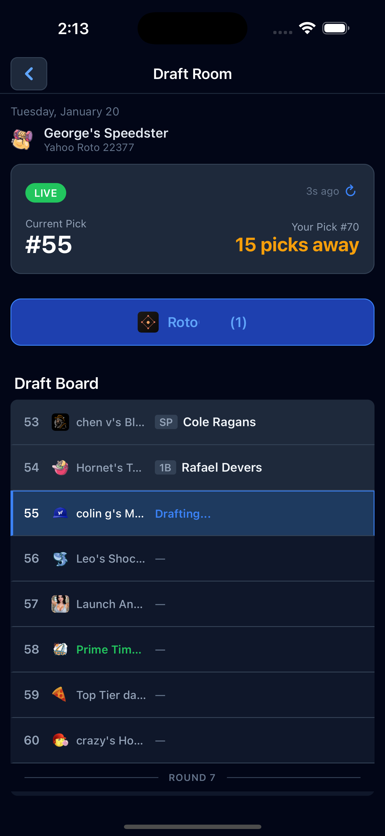RotoAgent AI draft assistant for Yahoo Fantasy Baseball